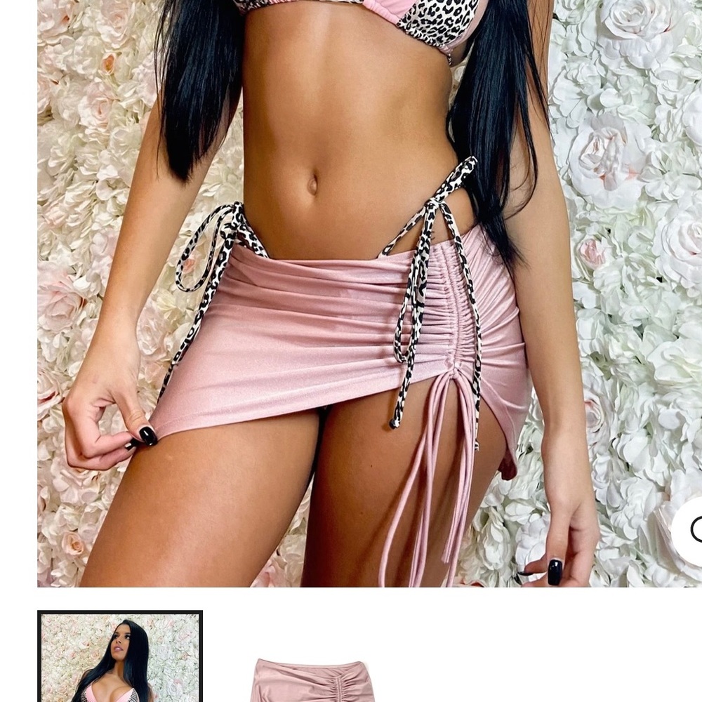 Milan cover up skirt, blush color